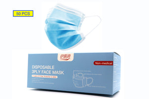 50 PCS Disposable Face Mask Mouth & Nose Protector Respirator Masks with Filter