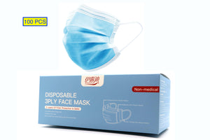 100 PCS Disposable Face Mask Mouth & Nose Protector Respirator Masks with Filter